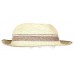 NWT INC International Concepts Hat Beige Fedora Sparkle Band Sun Hat Adjustable  eb-04528066